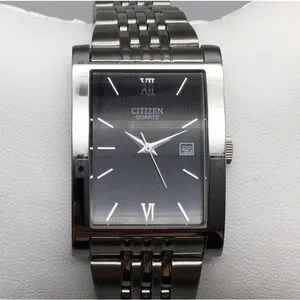 Citizen Accessories Citizen Watch Men 27mm Silver Tone Tank